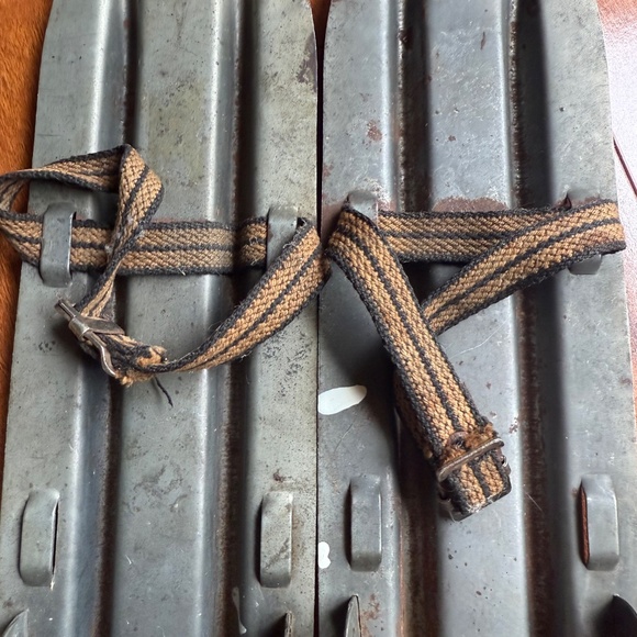 Antique Winter Snowshoes Snow Shoes Metal Cabin Lodge Decor Rustic Display 10”. - Picture 6 of 10